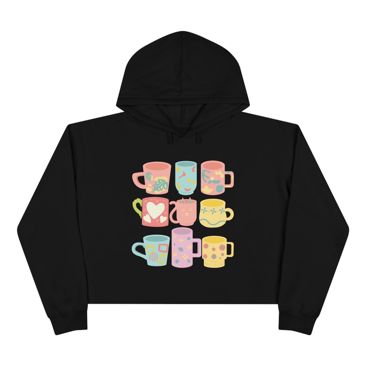 Best Coffee Cropped Hoodie "Coffee Mugs For Coffee Addicts"