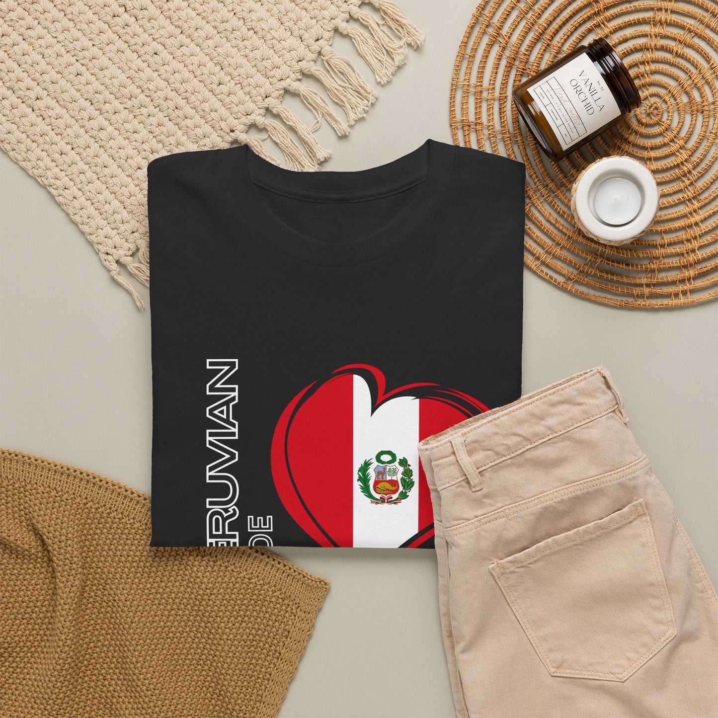 Best Peruvian Pride T-Shirt USA Unisex Flag Heart Tee
