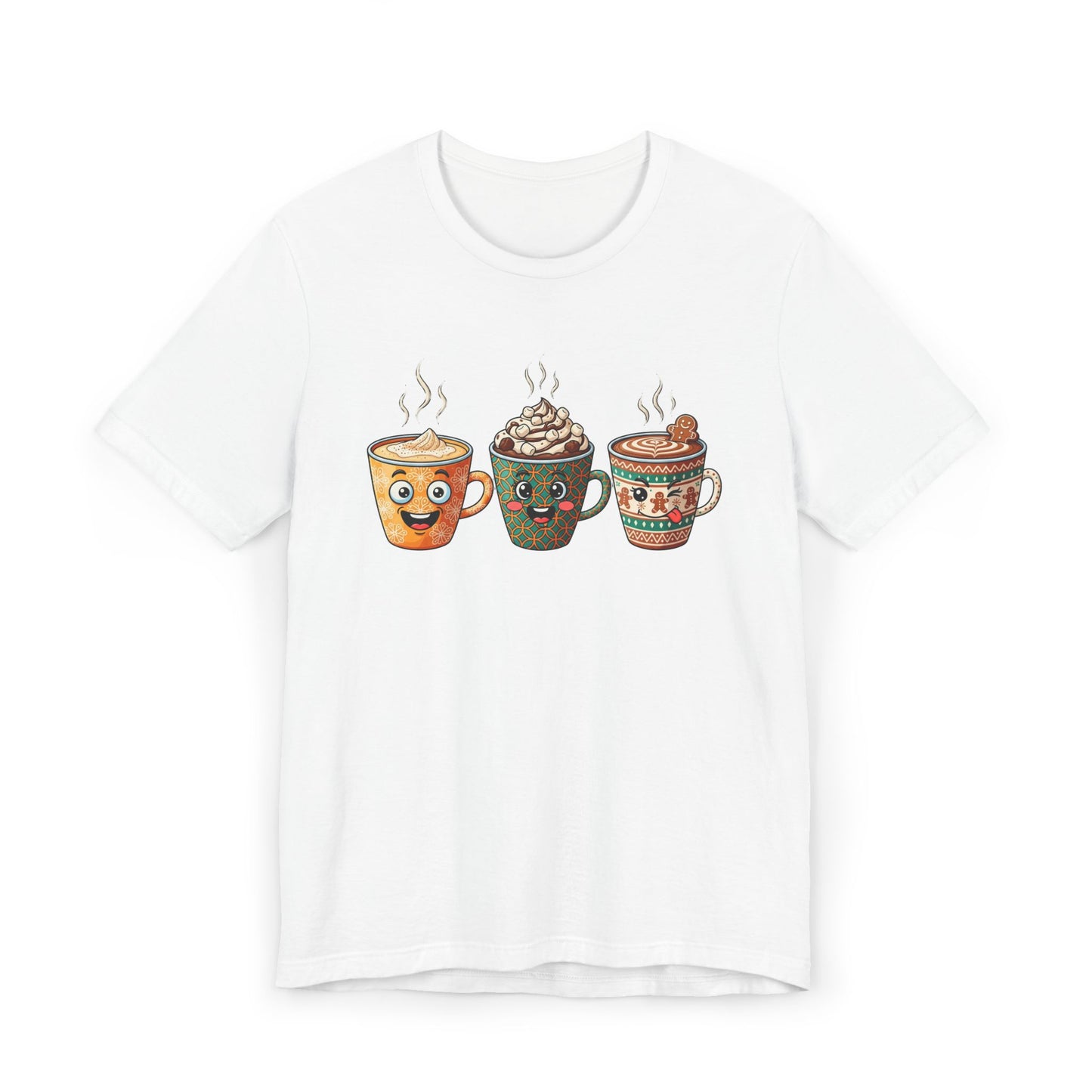 ☕🎄 Holiday Coffee Mugs Unisex T-Shirt USA | Festive Coffee Tee