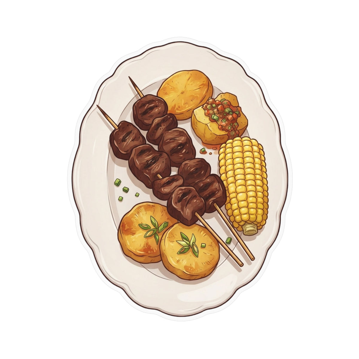 Best Anticuchos Sticker - Peruvian Food Vinyl Decal Gift