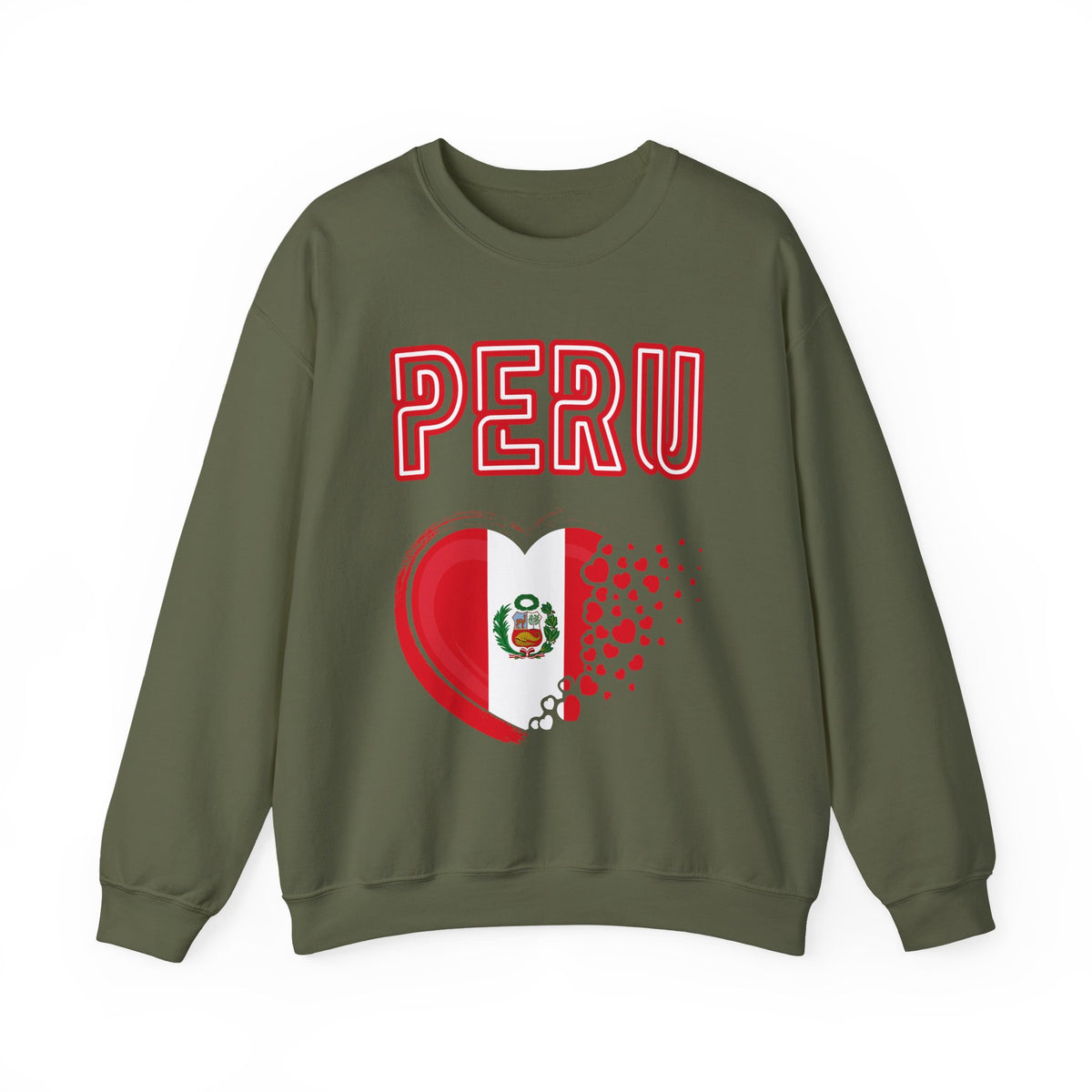Best Peru Heart Flag Sweatshirt - Crewneck