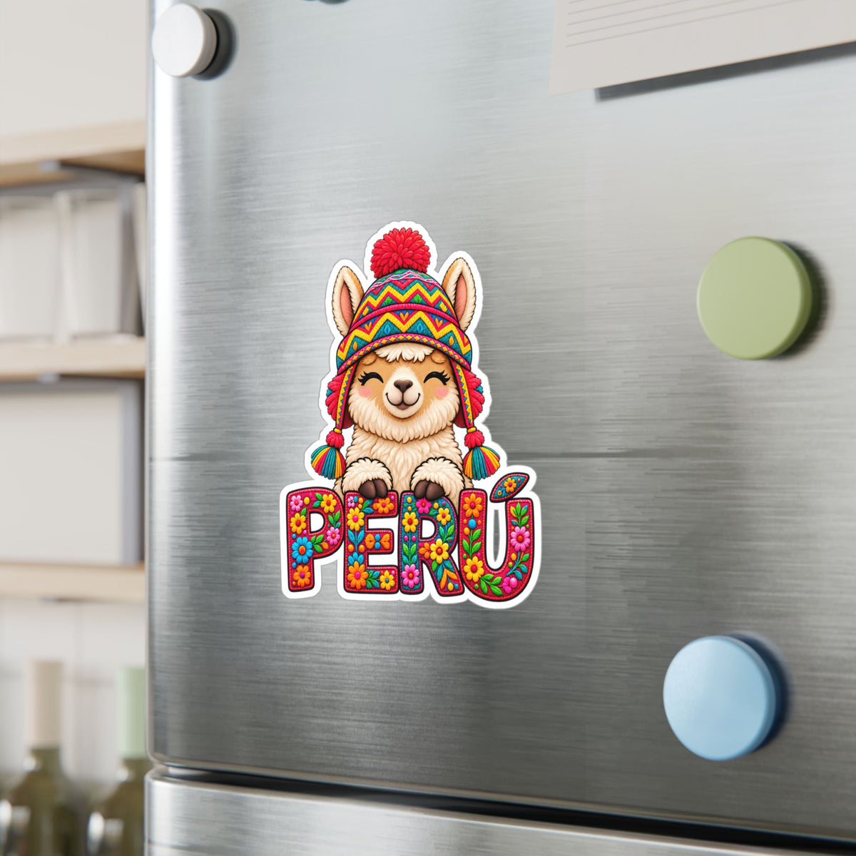 Best Chullo Llama Peru Sticker - Cute Floral Andean Decal