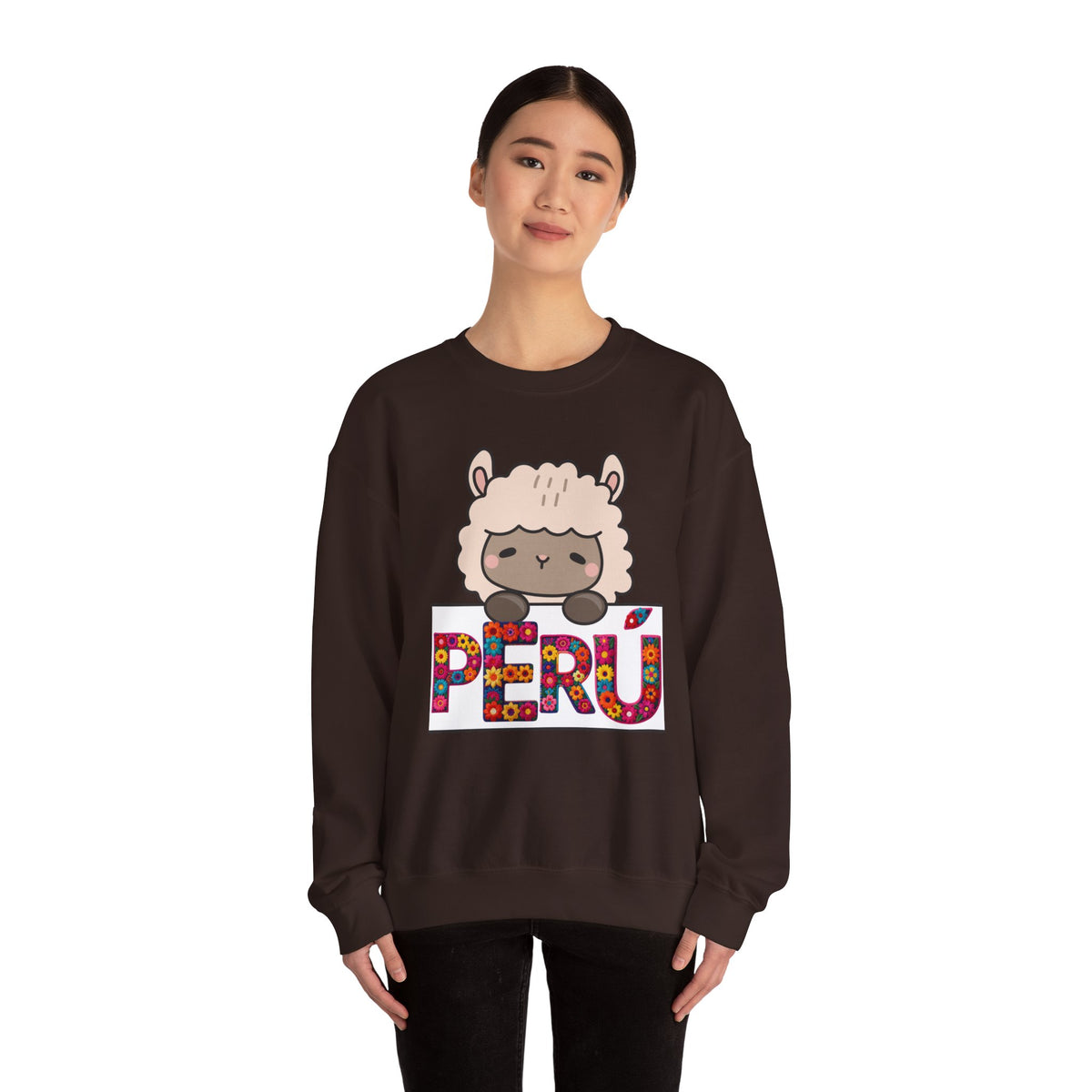 Best Peru Floral Llama Sweatshirt - Crewneck