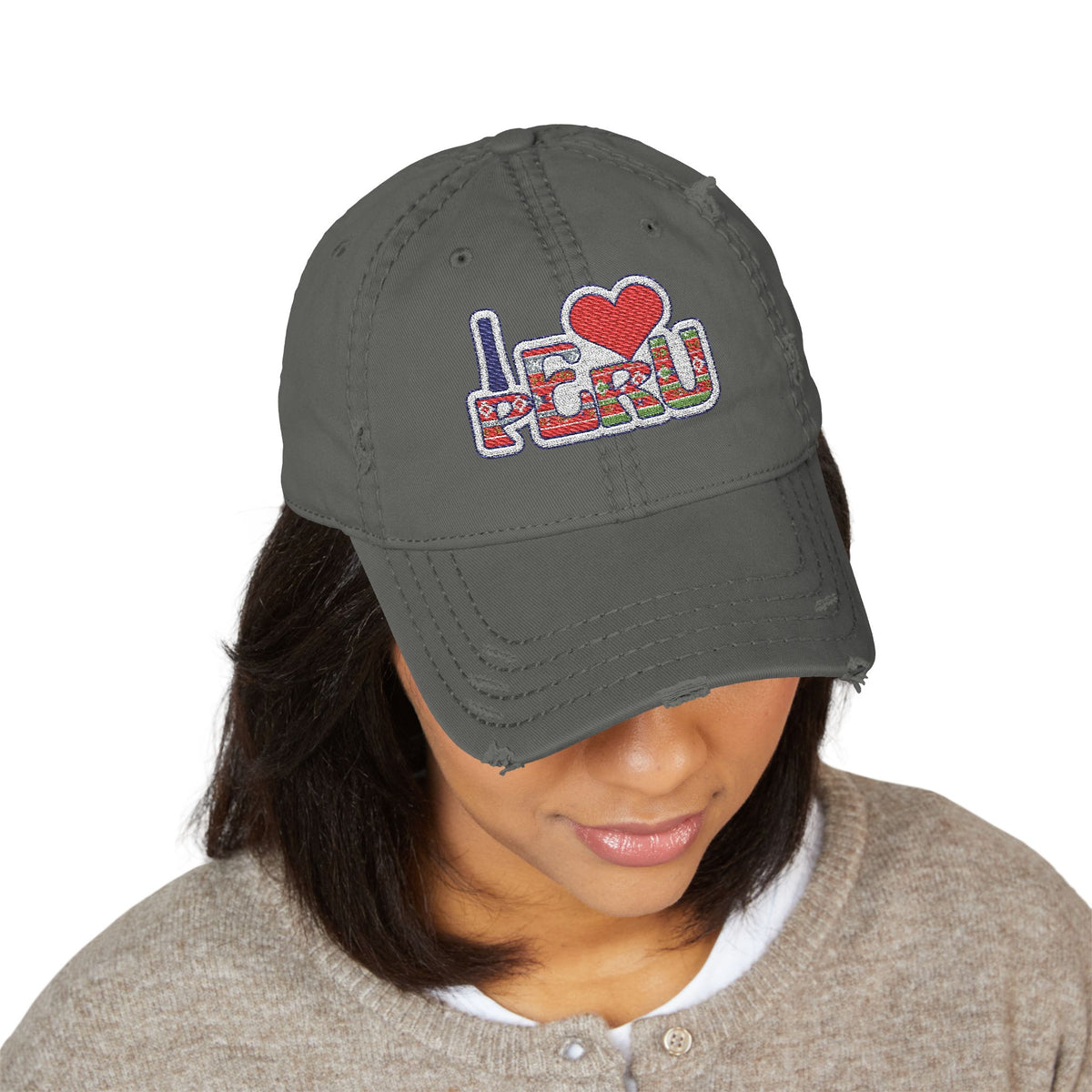 Best I Love Peru Embroidered Hat in the USA