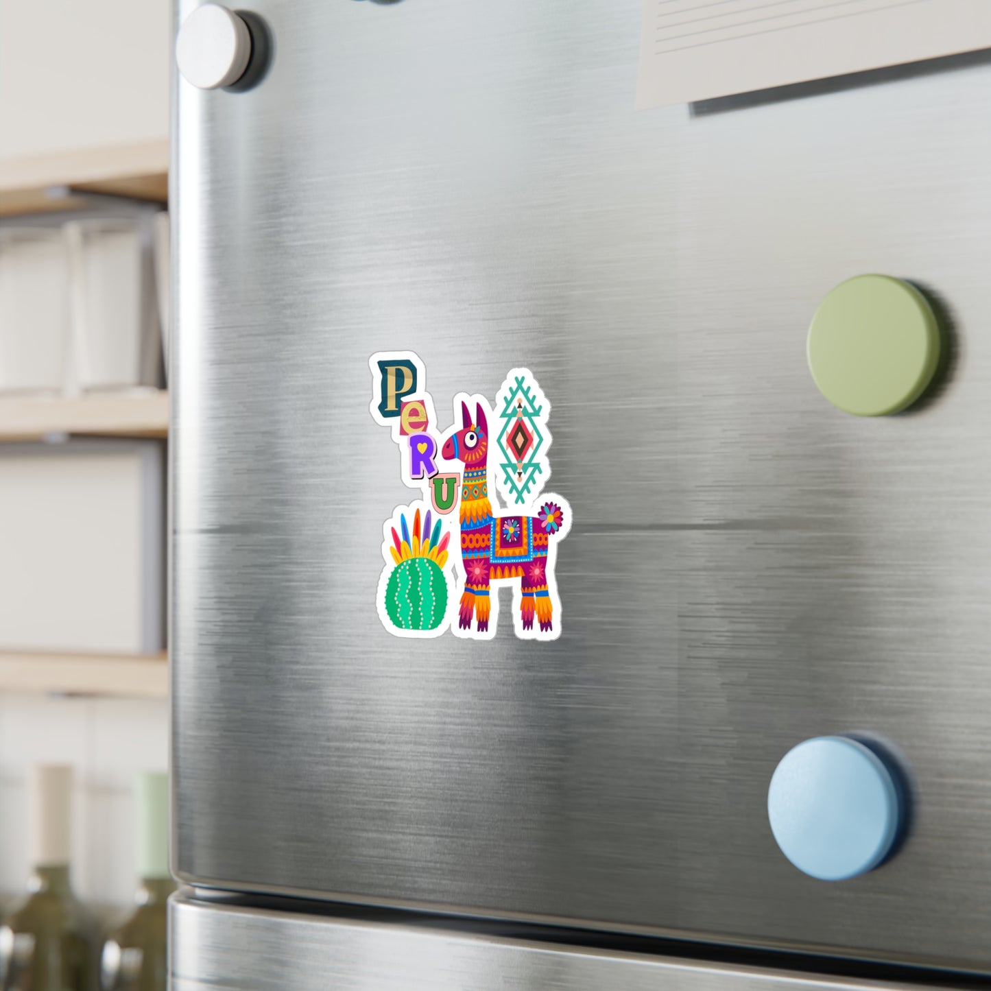 Best Peru Colorful Llama Sticker USA Waterproof Vinyl Decal