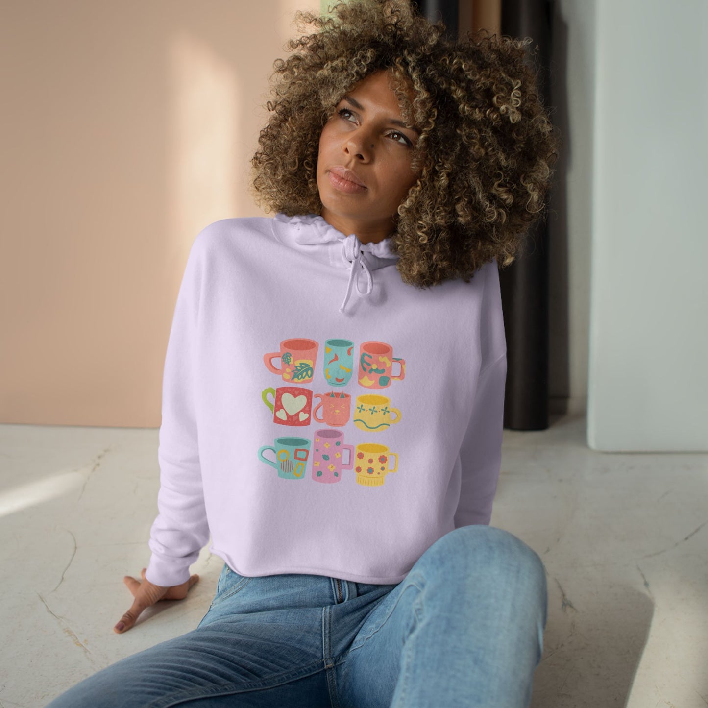 Best Coffee Cropped Hoodie "Coffee Mugs For Coffee Addicts"