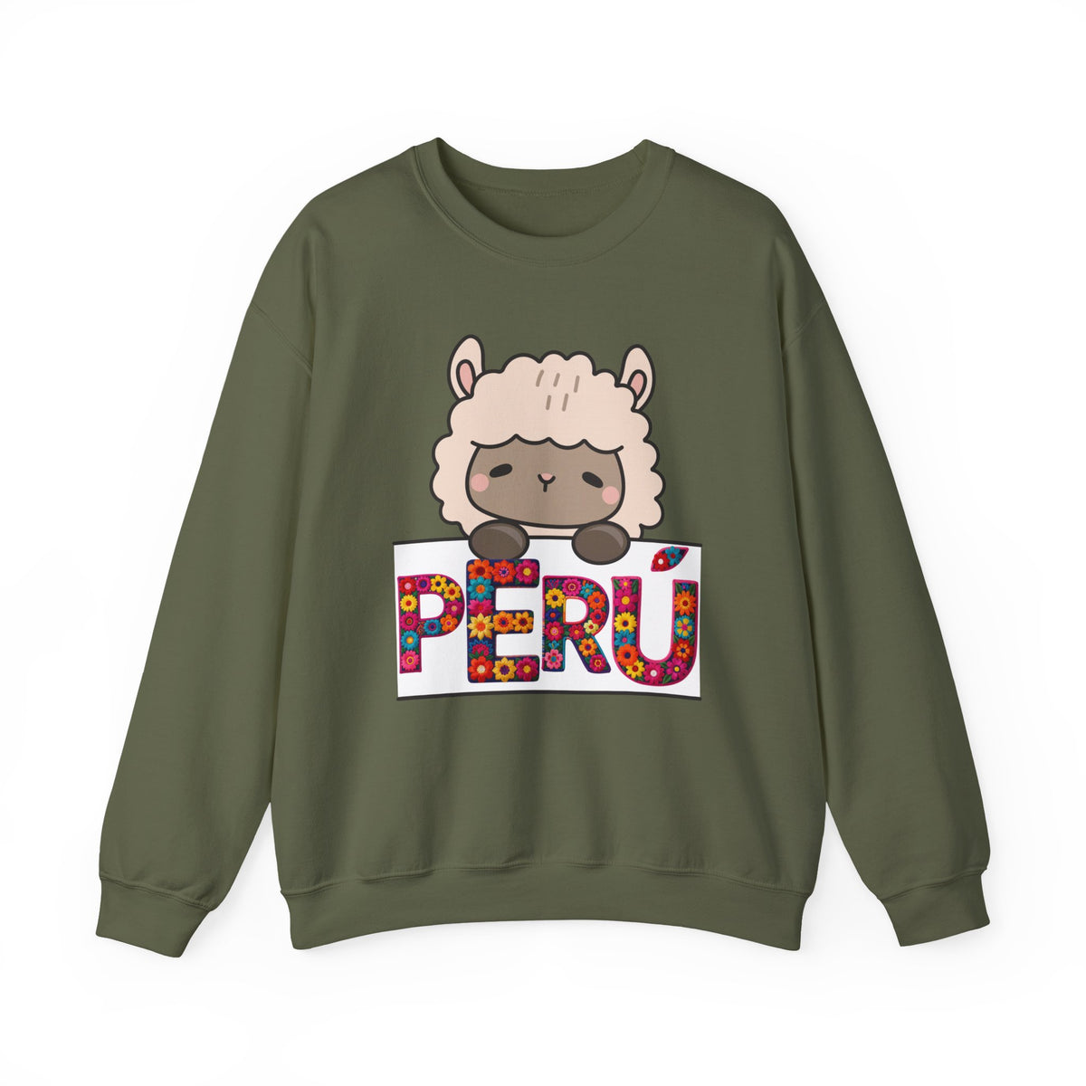 Best Peru Floral Llama Sweatshirt - Crewneck