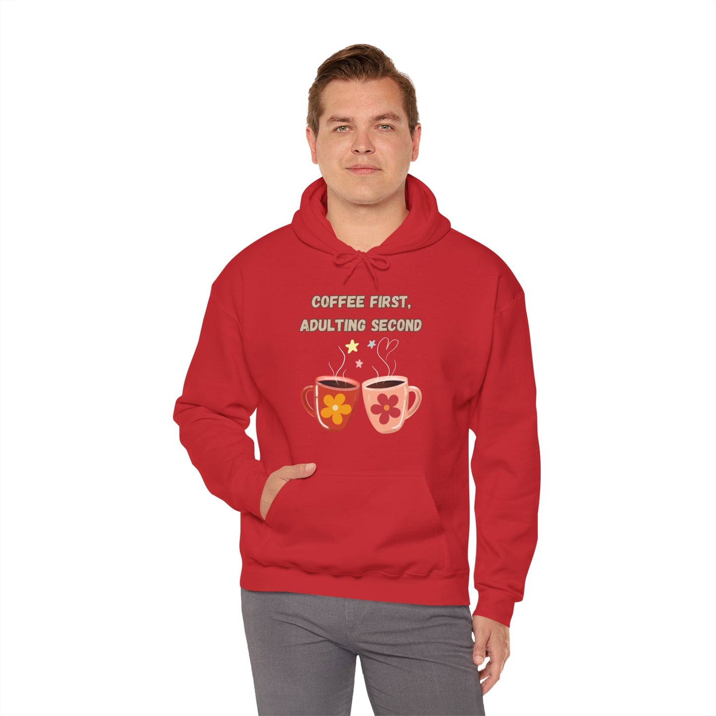 Best Unisex Coffee Hoodie "Coffee first, Adulting Second"