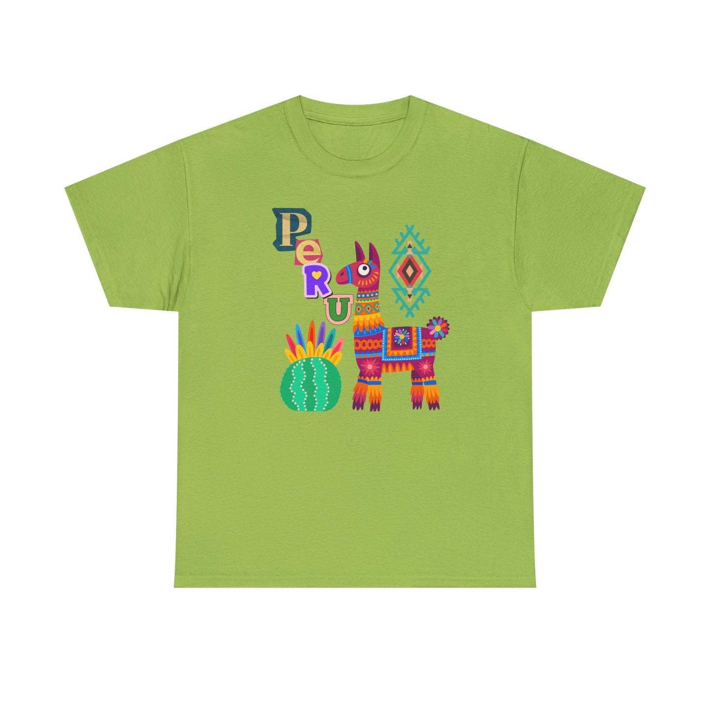 Best Peruvian Llama T-Shirt USA Colorful Peru Pride Unisex Te