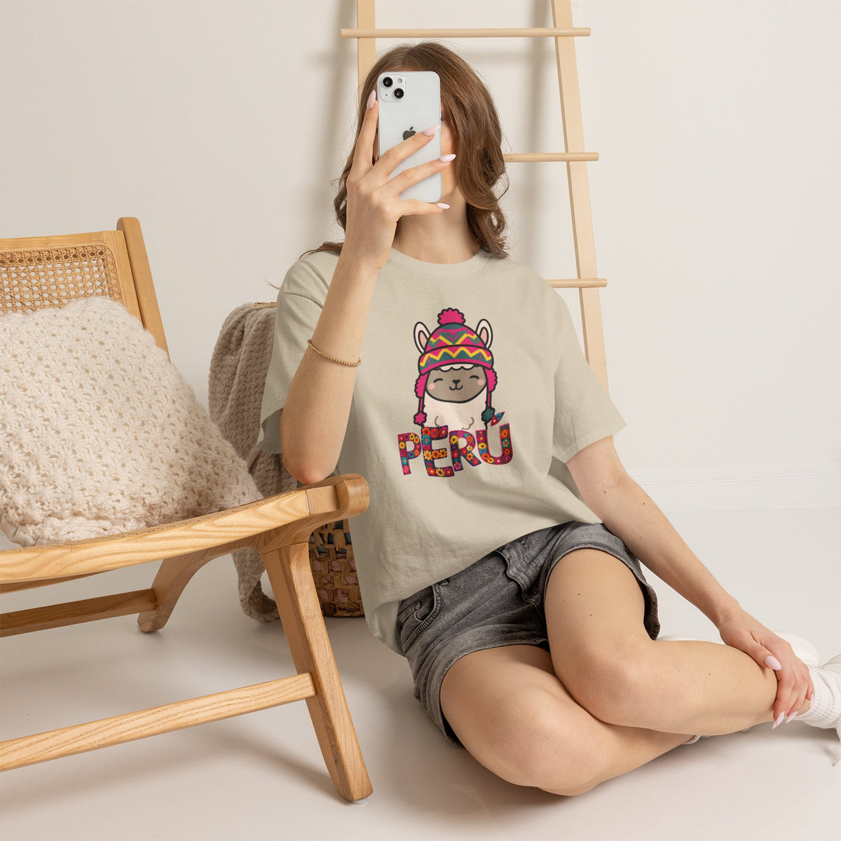 Best Peru Chullo Llama T-Shirt USA Unisex Andean Pride Tee