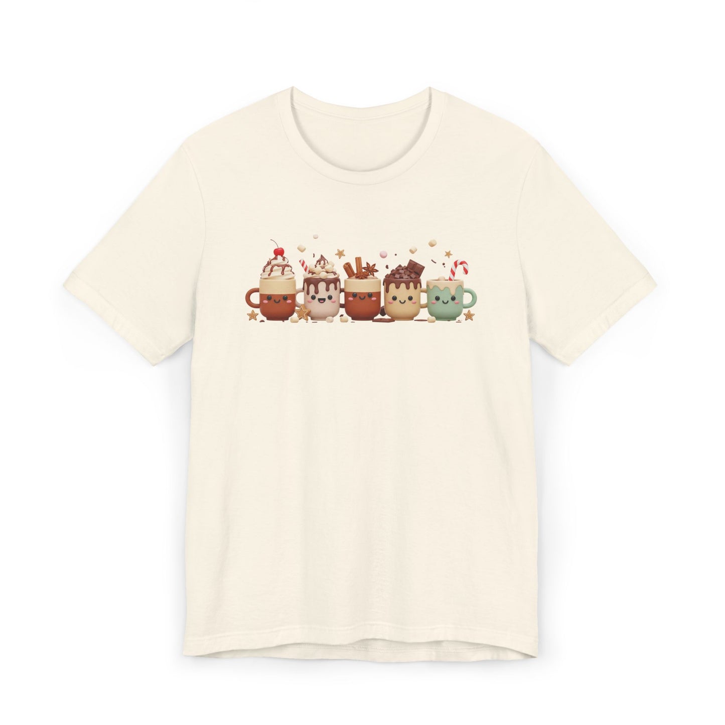 🍫☕ Cute Holiday Cocoa Mugs T-Shirt USA | Festive Coffee Tee