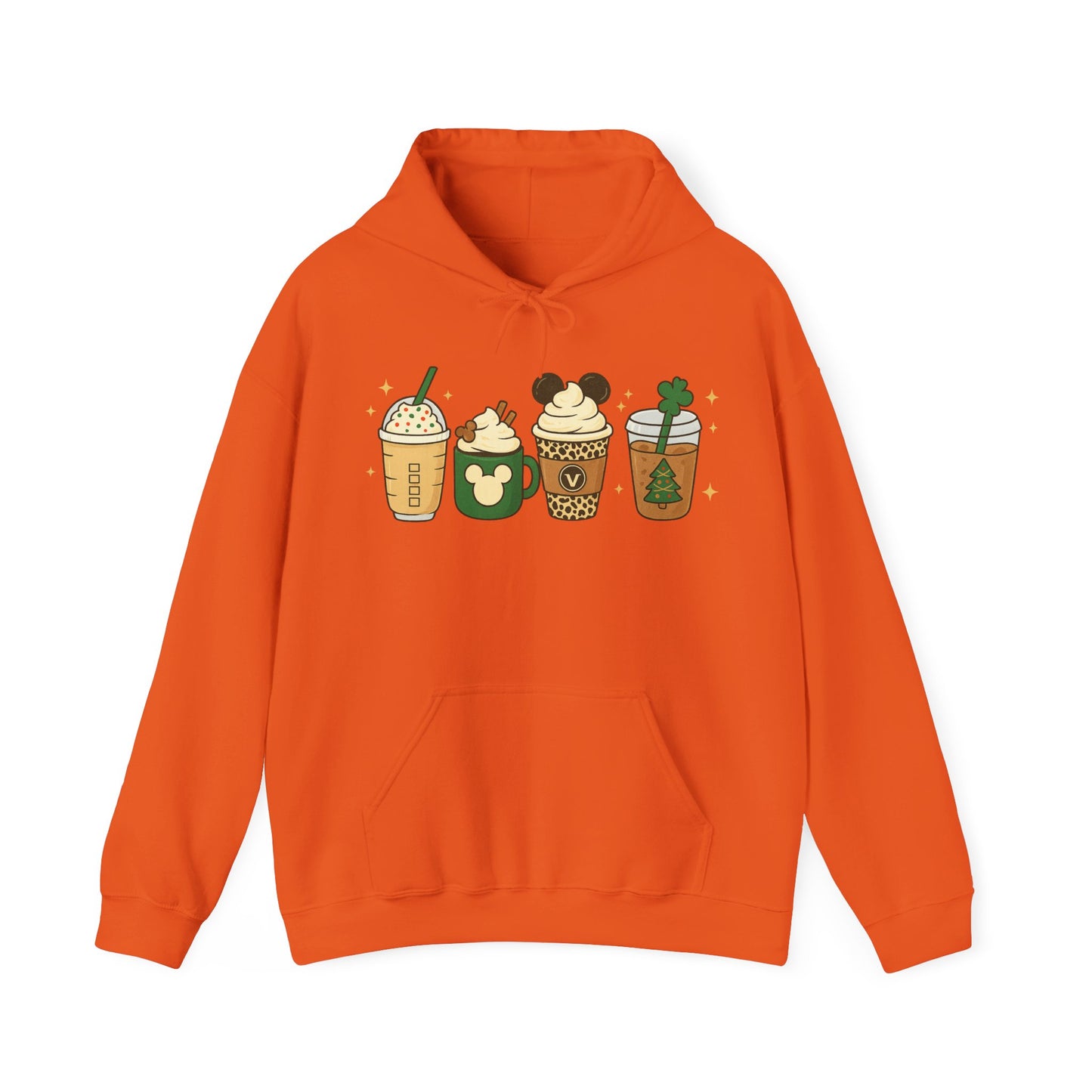Seasonal Coffee Cups Hoodie USA ☕✨ – Unisex Coffee Hoodie for Every Occasion