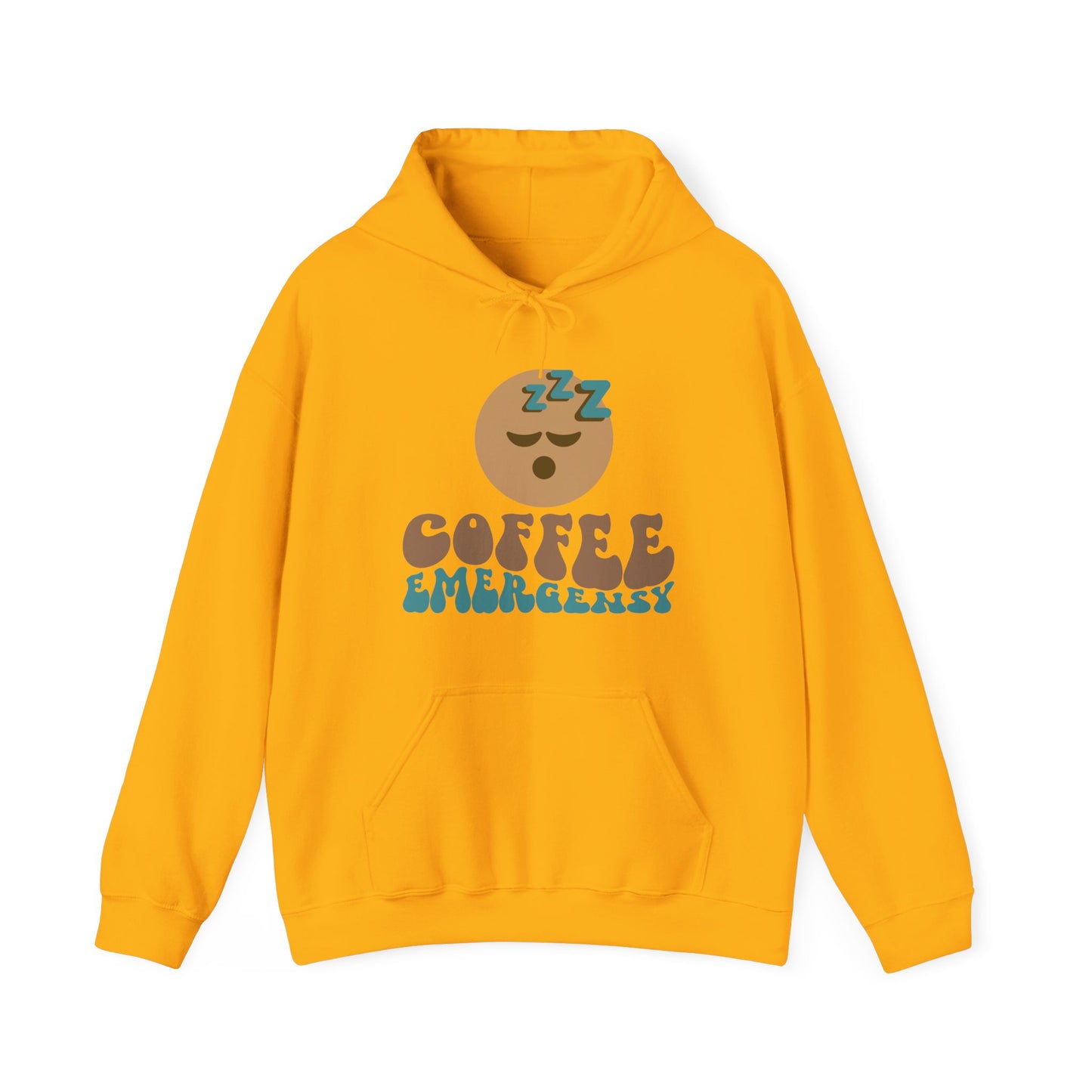 Coffee Emergency Hoodie (Unisex) – Funny Sleepy Face Coffee Lover Hoodie (USA Only)