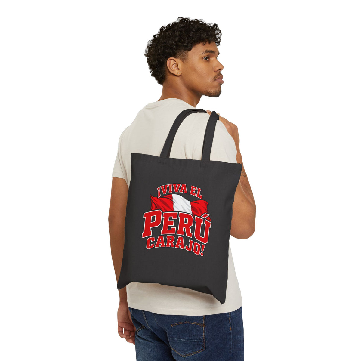 Best Viva el Perú Carajo Tote Bag - Peru Flag Canvas Gift
