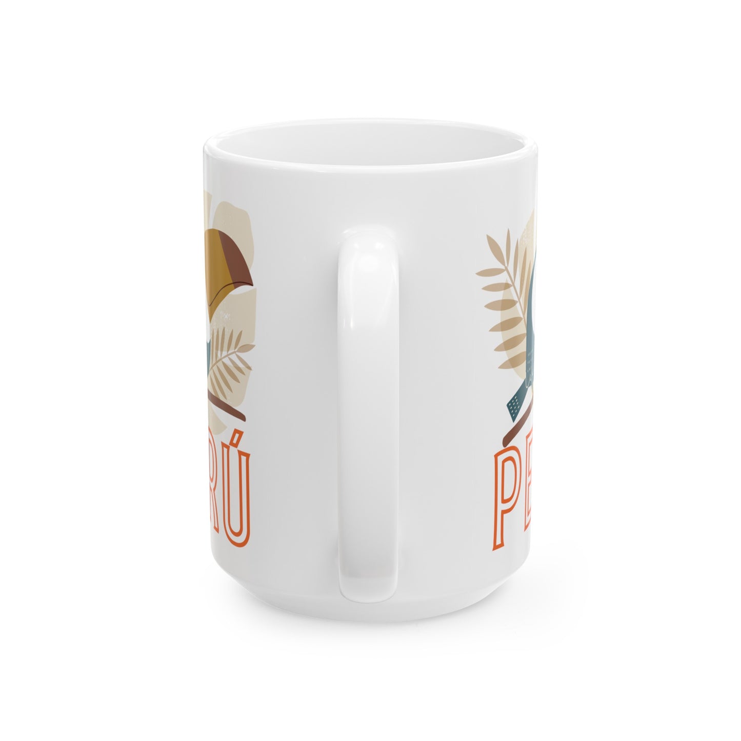 Best Peruvian Ceramic Coffee Mug, (11oz, 15oz) "Peruvian Jungle"