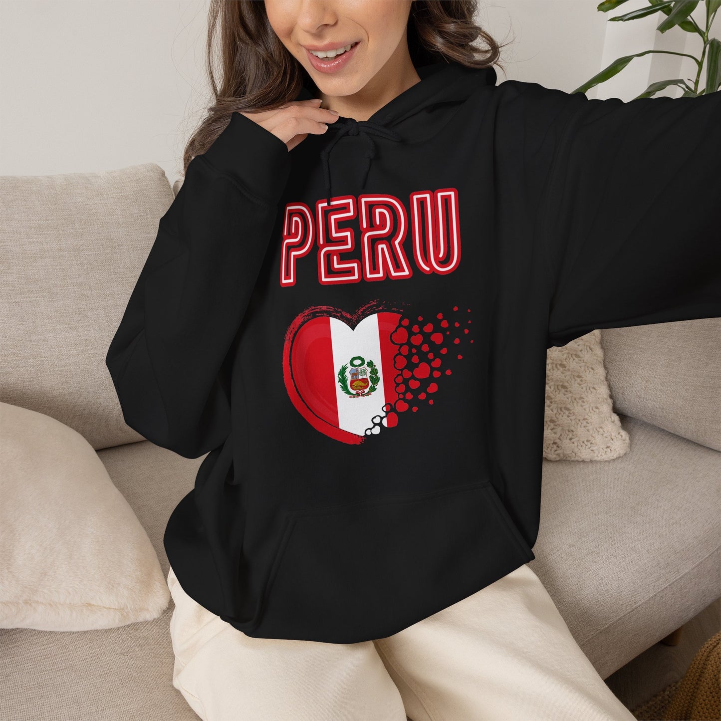 Best Peru Heart Flag Hoodie - Peruvian Pullover