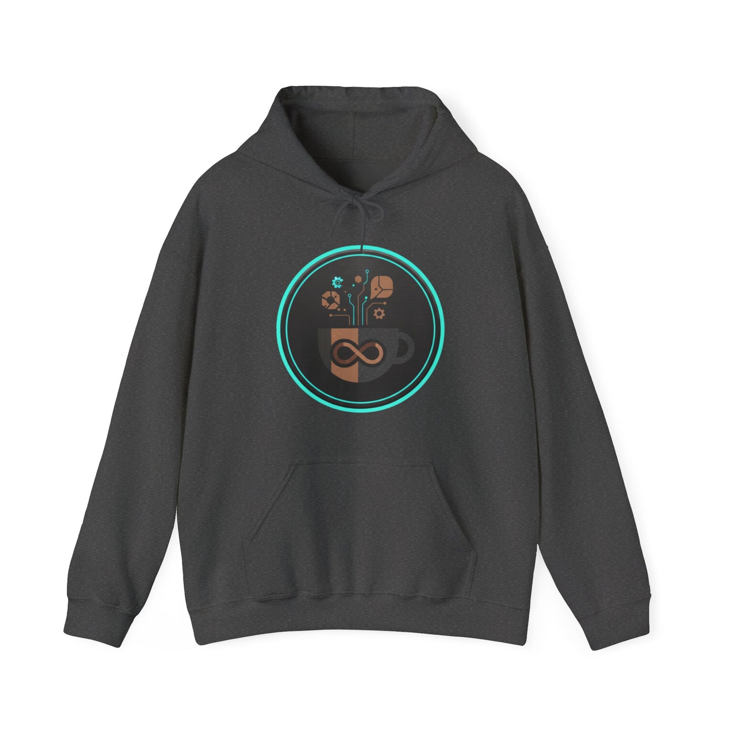 ♾️☕ Infinity Coffee Tech Hoodie USA | Modern Coffee Lovers Hoodie