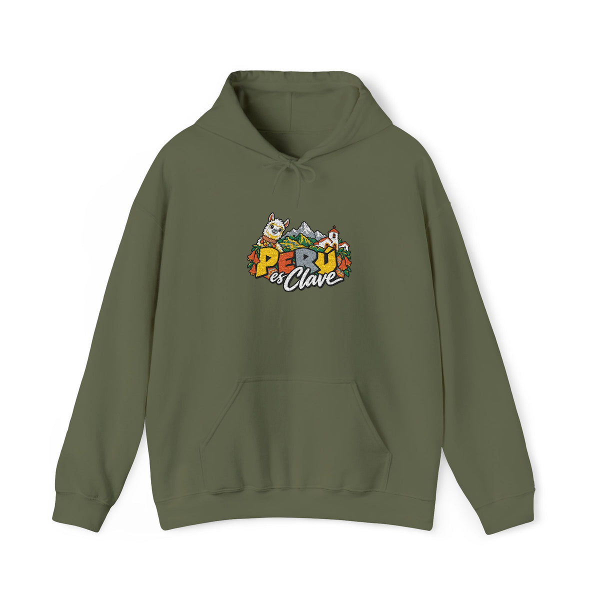 Best Perú es Clave Embroidered Hoodie - Alpaca & Andes Gift