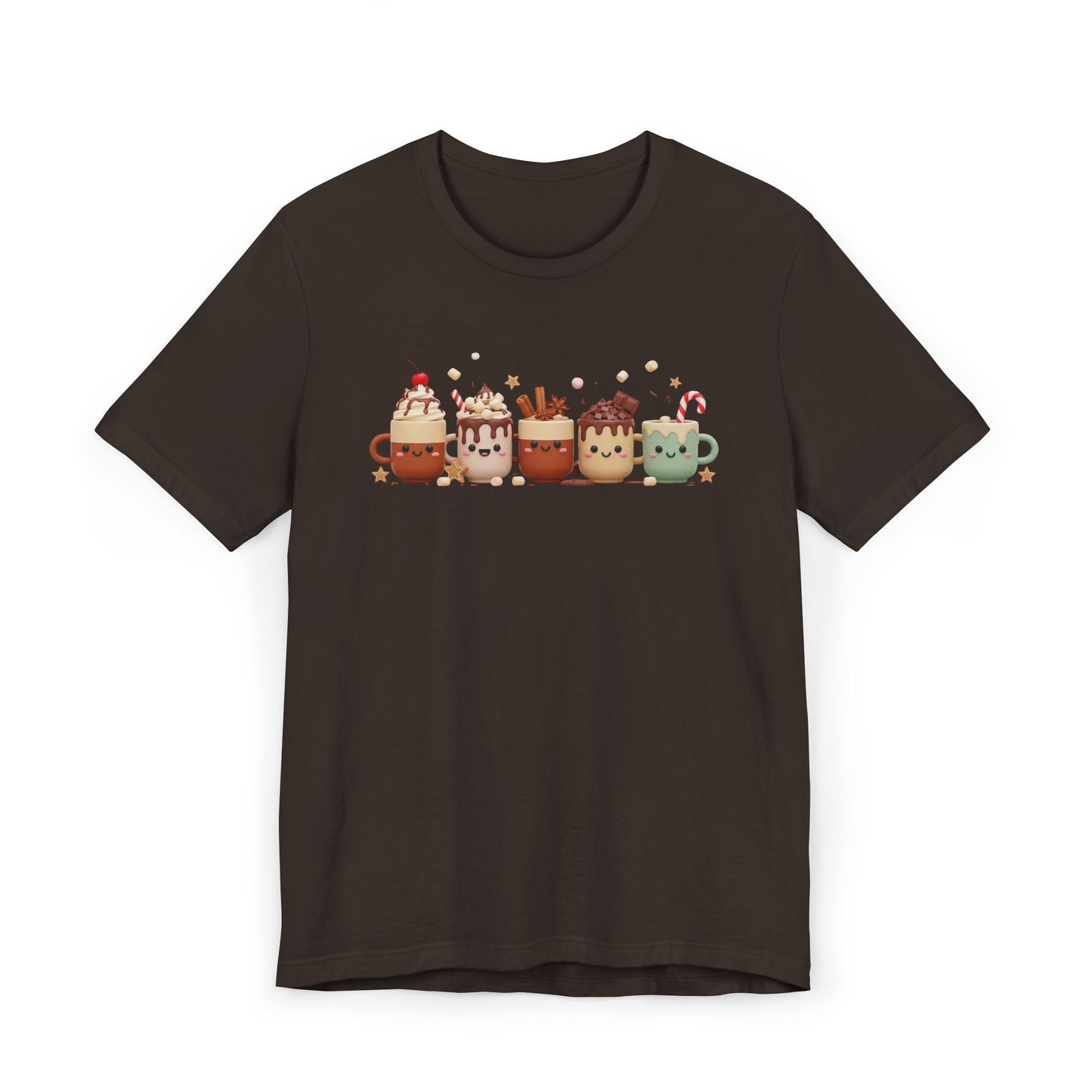 🍫☕ Cute Holiday Cocoa Mugs T-Shirt USA | Festive Coffee Tee