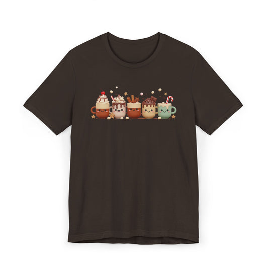 🍫☕ Cute Holiday Cocoa Mugs T-Shirt USA | Festive Coffee Tee
