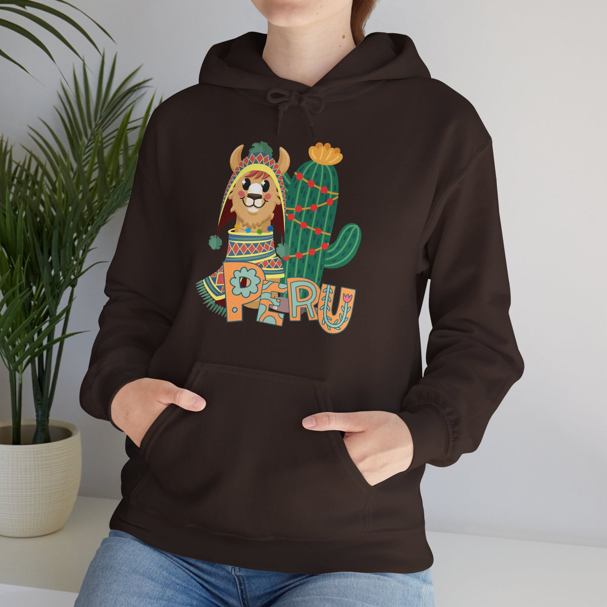 Best Peru Llama Cactus Hoodie - Peruvian Pullover