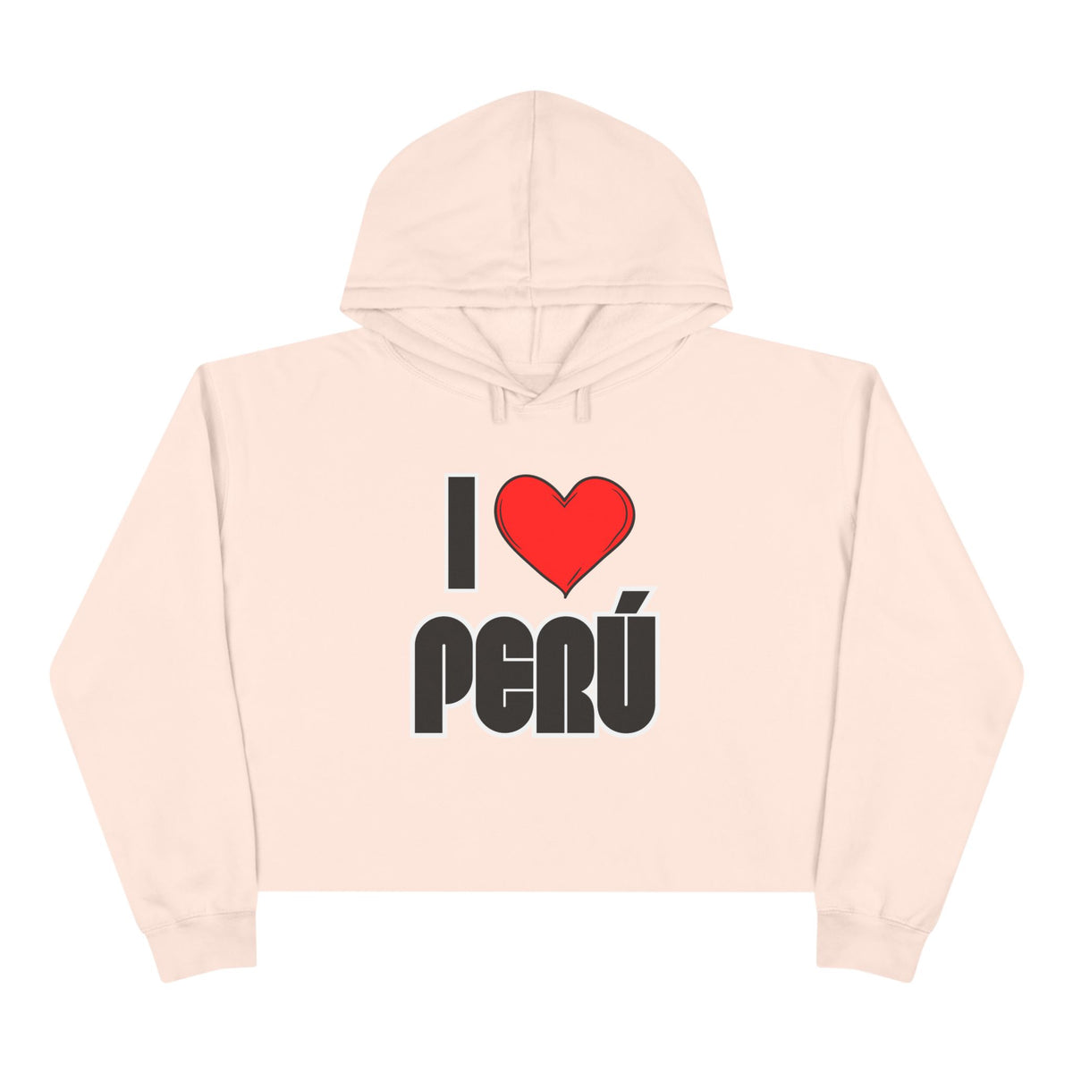 Best I Love Peru Crop Hoodie - Cute Peruvian Pride Gift