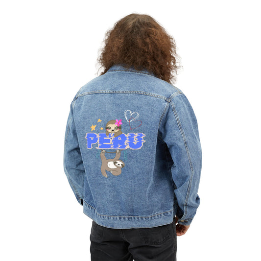 Best Peruvian Men's Denim Jacket "PERU Jungle Love"