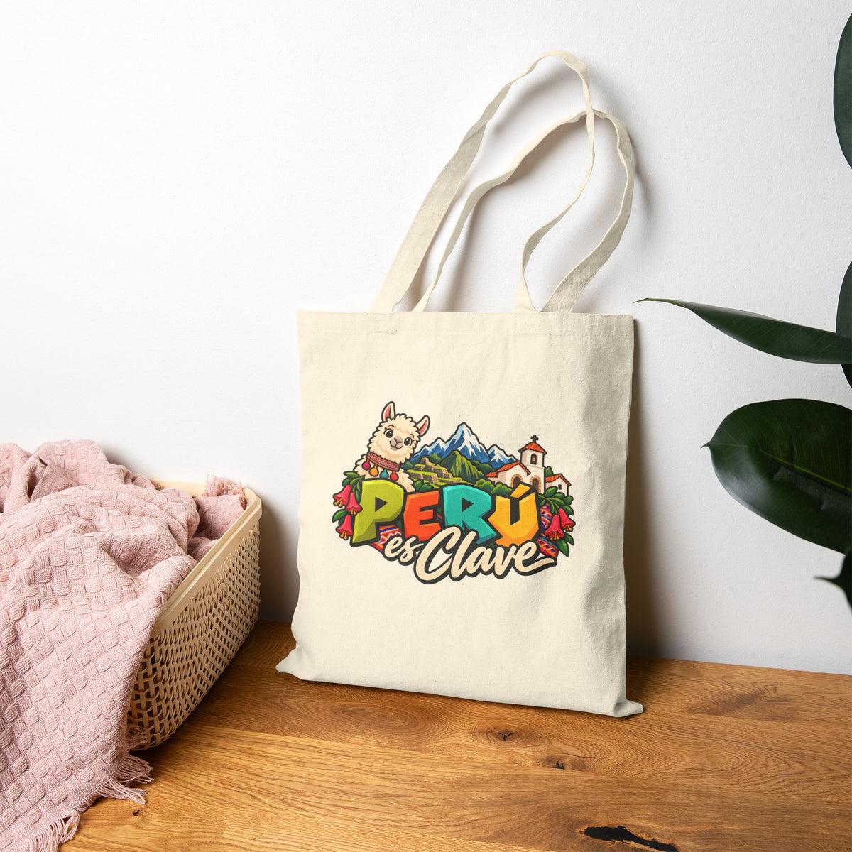 Best Perú es Clave Tote Bag - Alpaca & Machu Picchu Gift