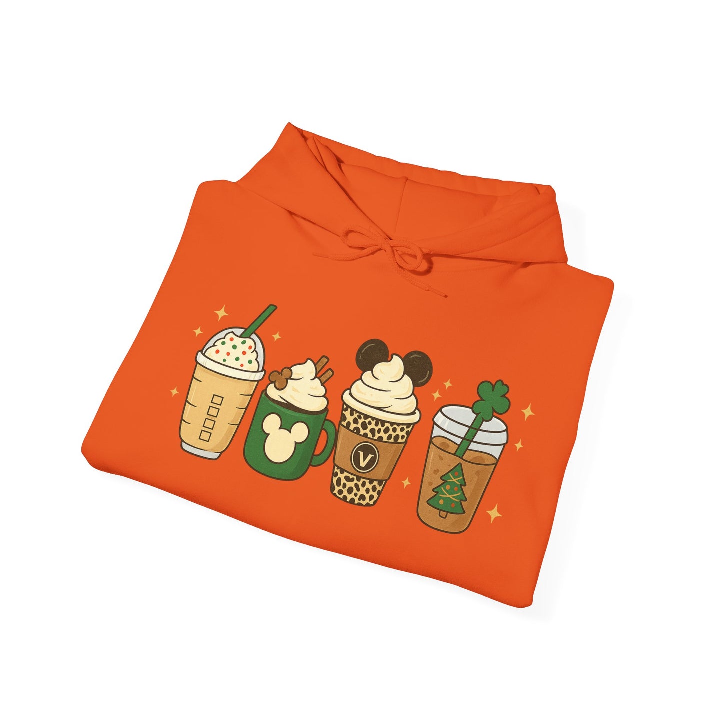 Seasonal Coffee Cups Hoodie USA ☕✨ – Unisex Coffee Hoodie for Every Occasion