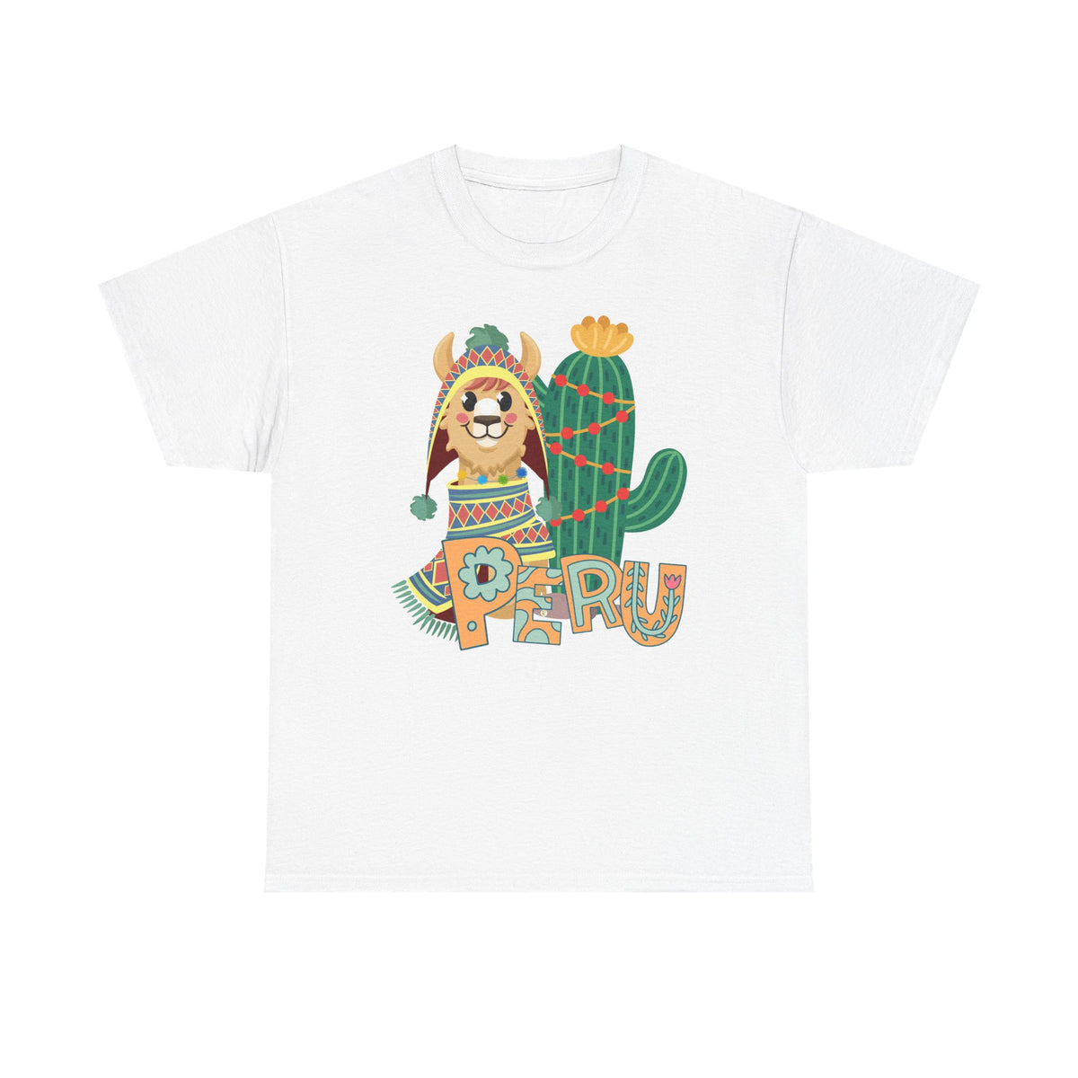 Best Peru Chullo Llama T-Shirt USA — Peruvian Pride Tee