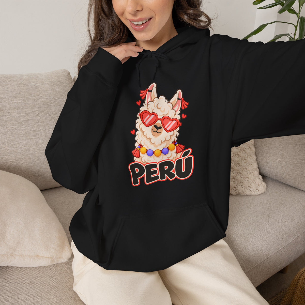Best Cool Llama Peru Hoodie - Heart Sunglasses Llama Gift
