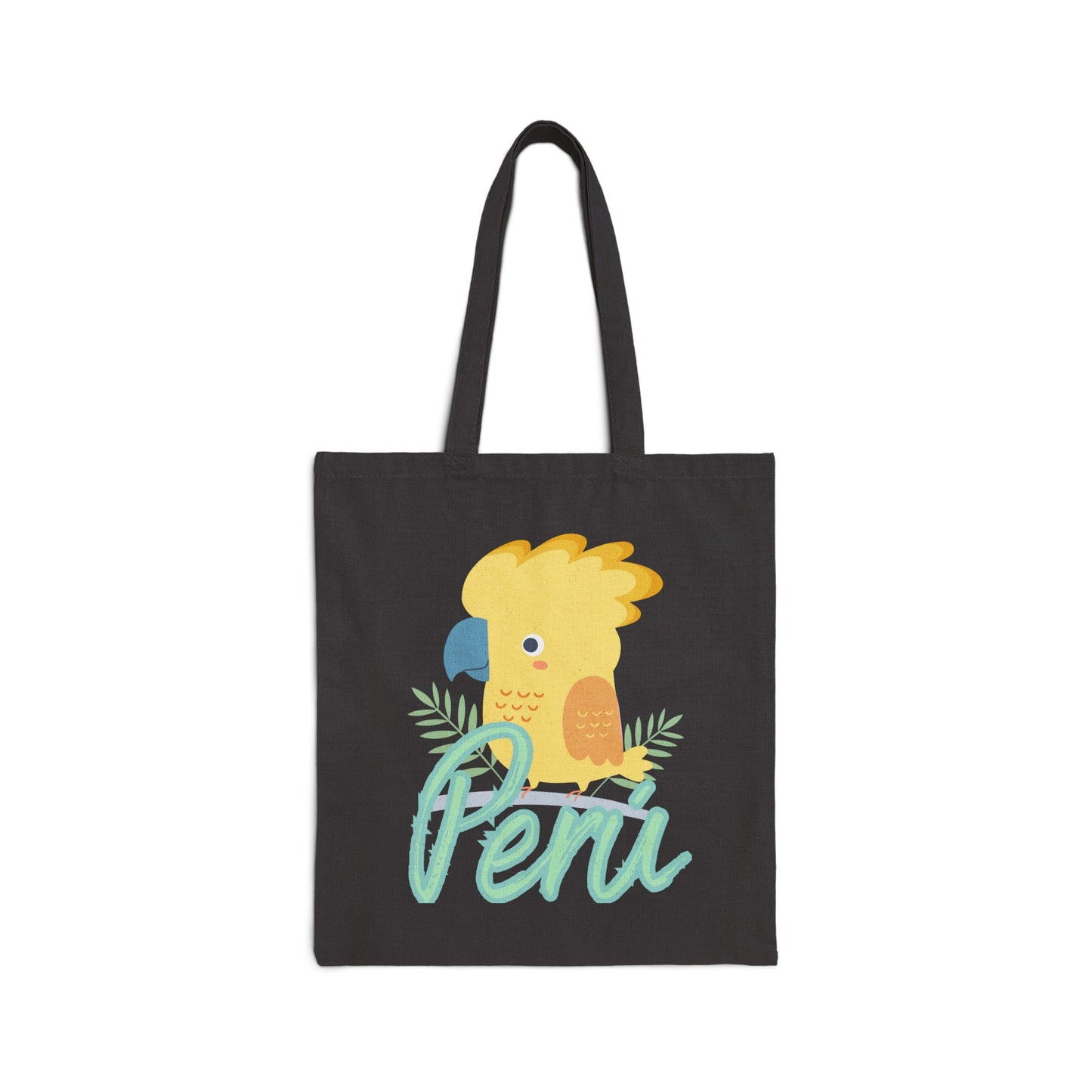 Peruvian Cotton Canvas Tote Bag "El Gallito de Las Rocas"