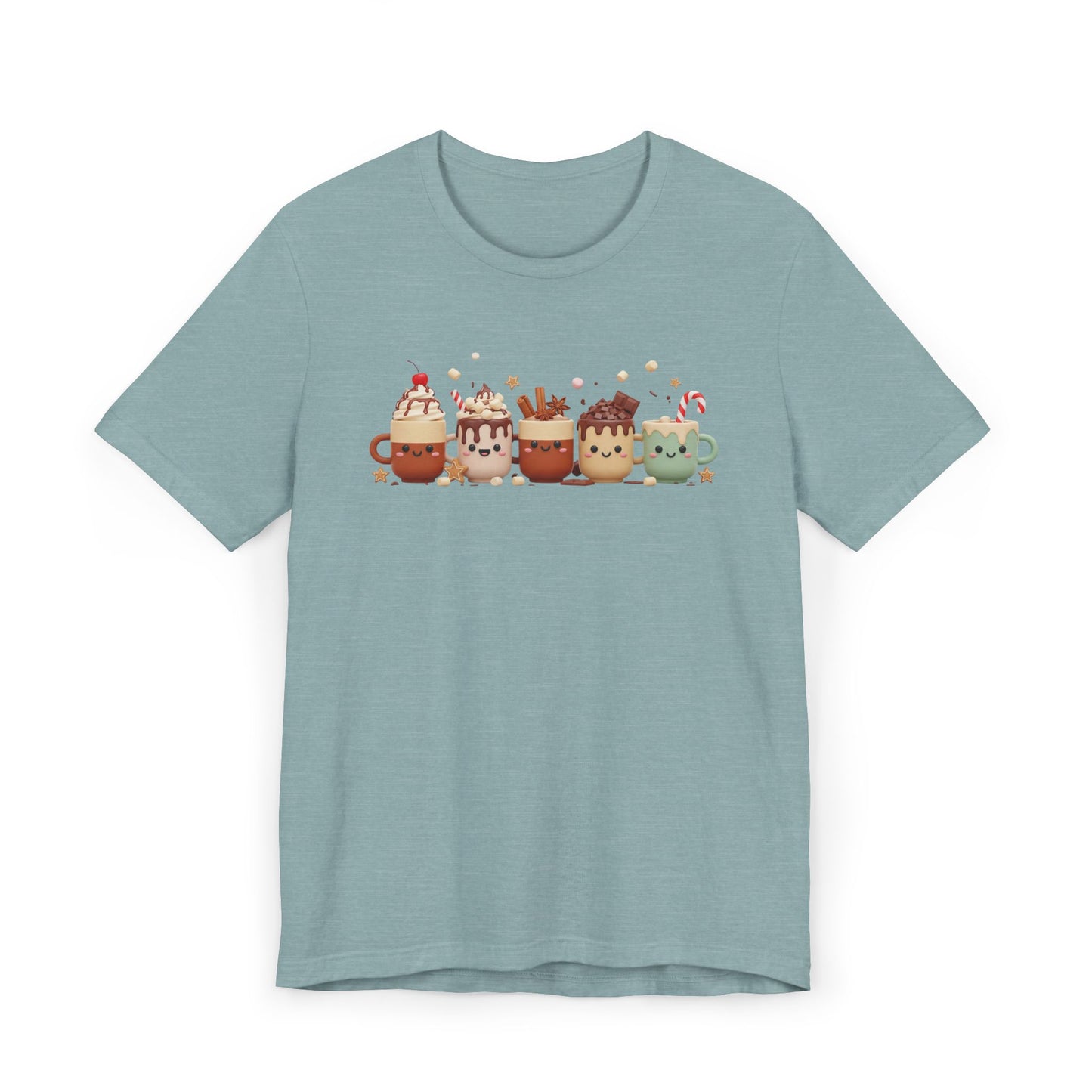 🍫☕ Cute Holiday Cocoa Mugs T-Shirt USA | Festive Coffee Tee