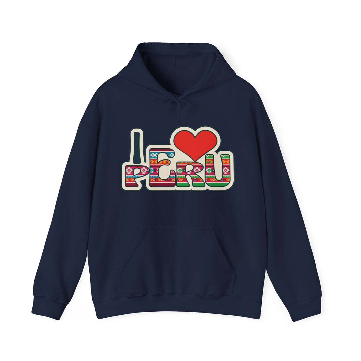 Best I Love Peru Hoodie - Colorful Andean Textile Gift