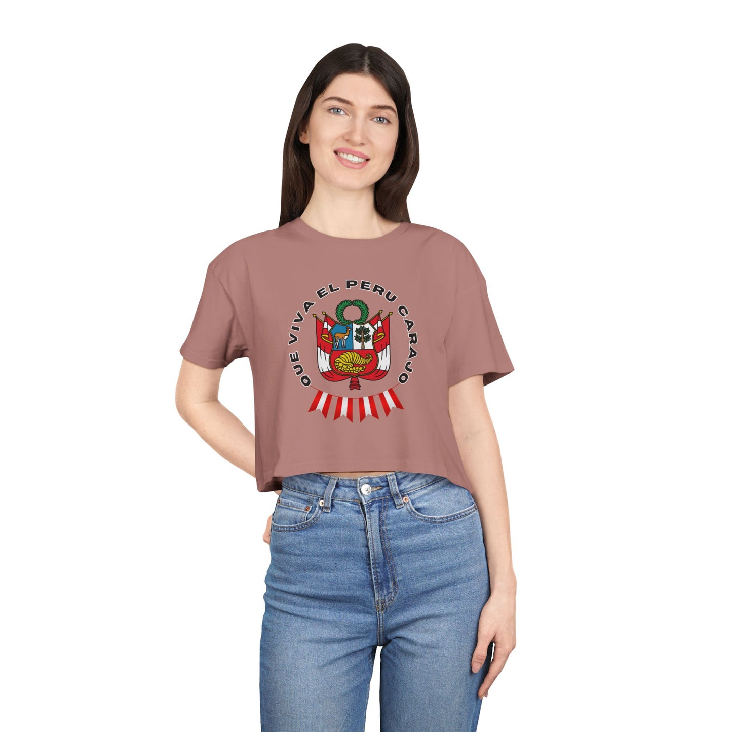 Best Que Viva El Peru Carajo Crop Top | Peruvian Gift USA