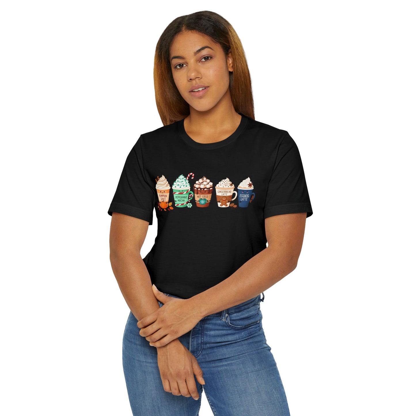 🎃☕ Seasonal Coffee Drinks T-Shirt USA | Holiday Coffee Tee