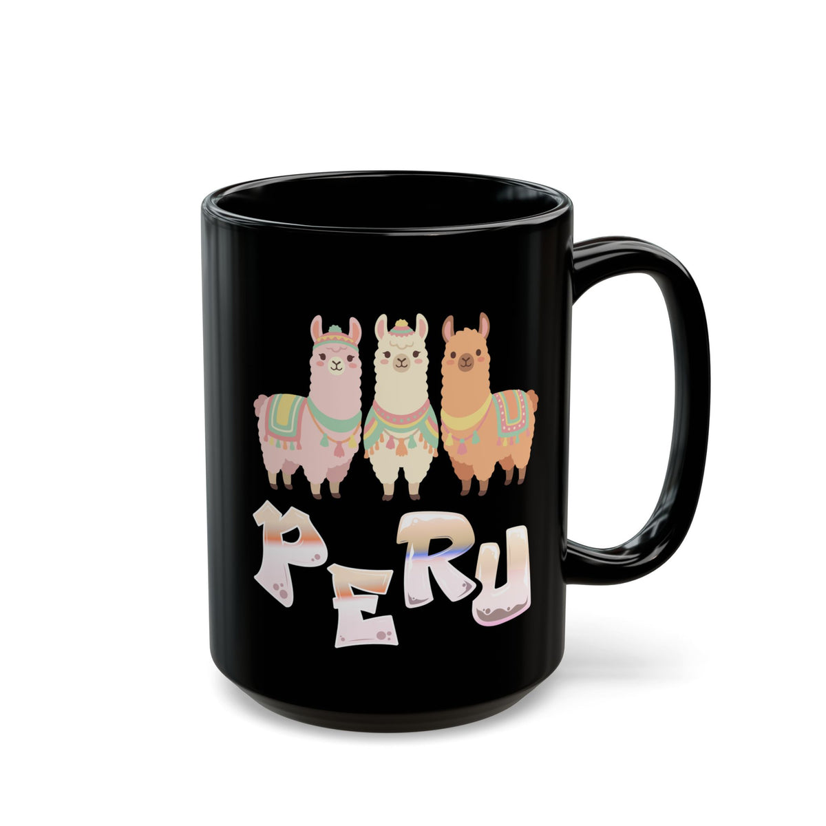 Best Peru Three Llamas Coffee Mug - Black