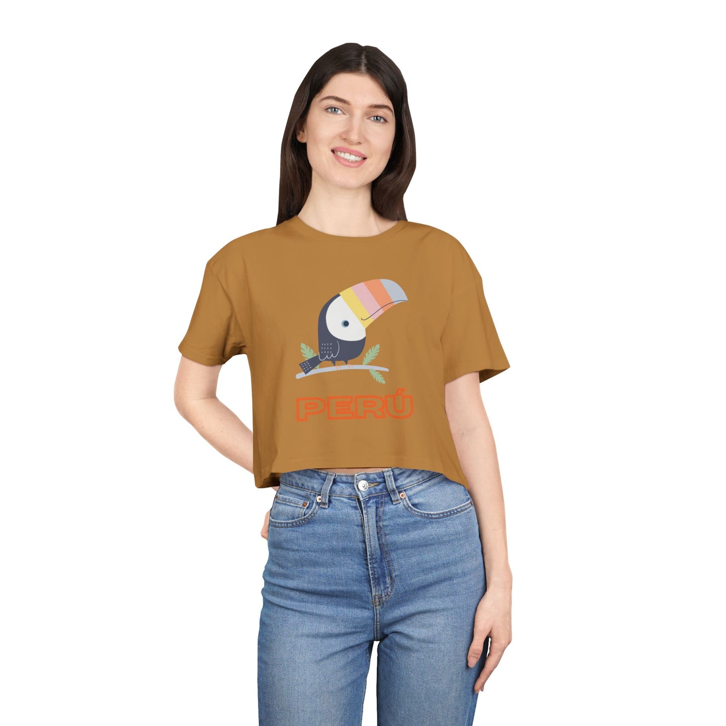 Best Peru Toucan Crop Top Bold Design | Peruvian Gift USA