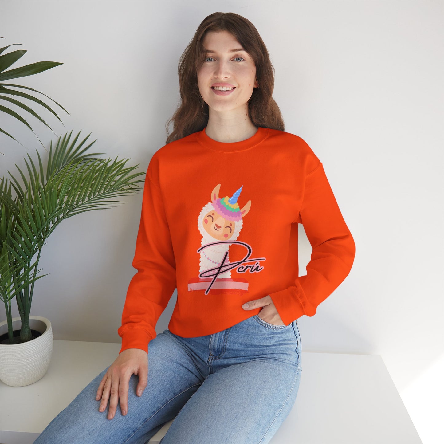 Best Unisex Sweatshirt Peruvian Inspired "Llama Unicorn"