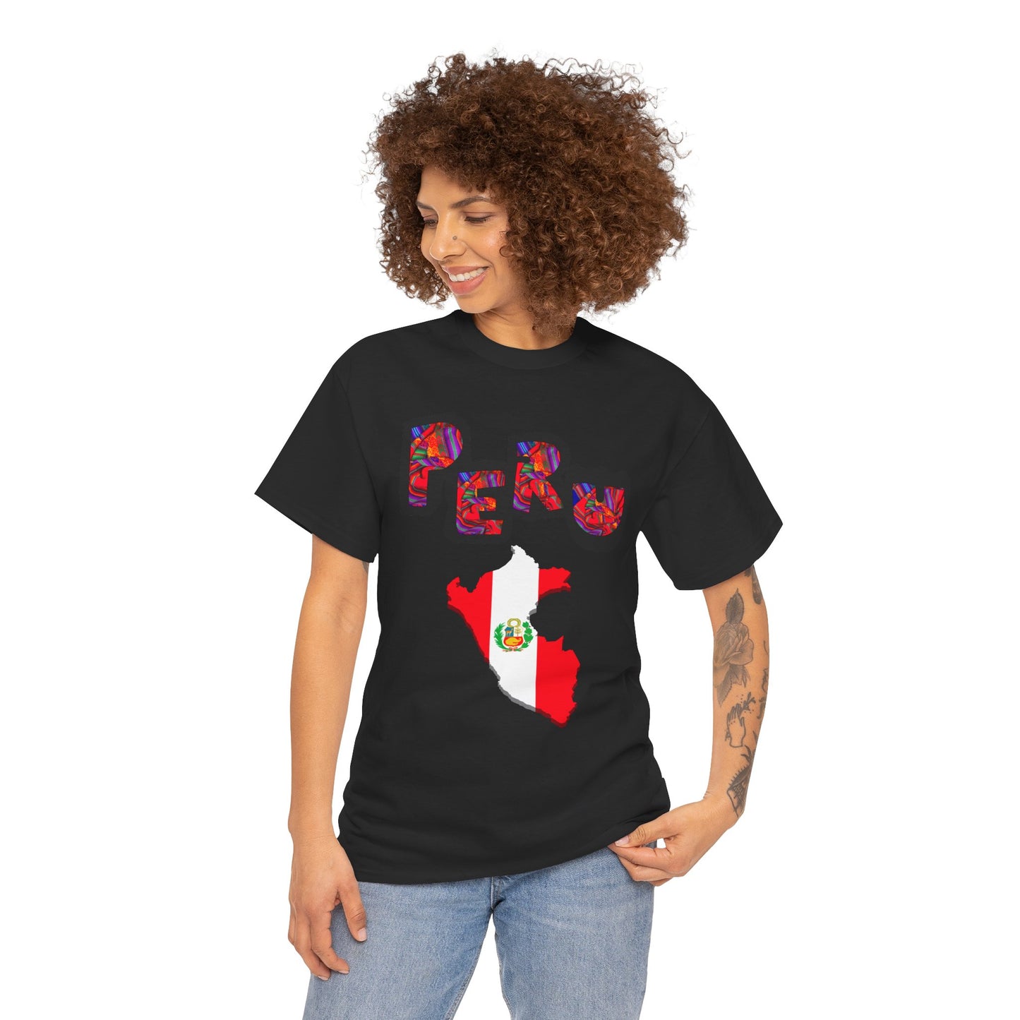 Best Peruvian T-shirt USA Unisex | Peru Map Flag Tee