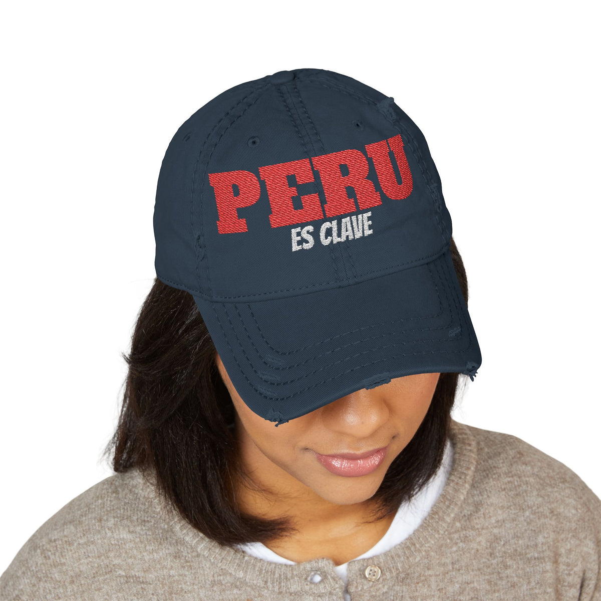 Best Peru Es Clave Embroidered Hat USA