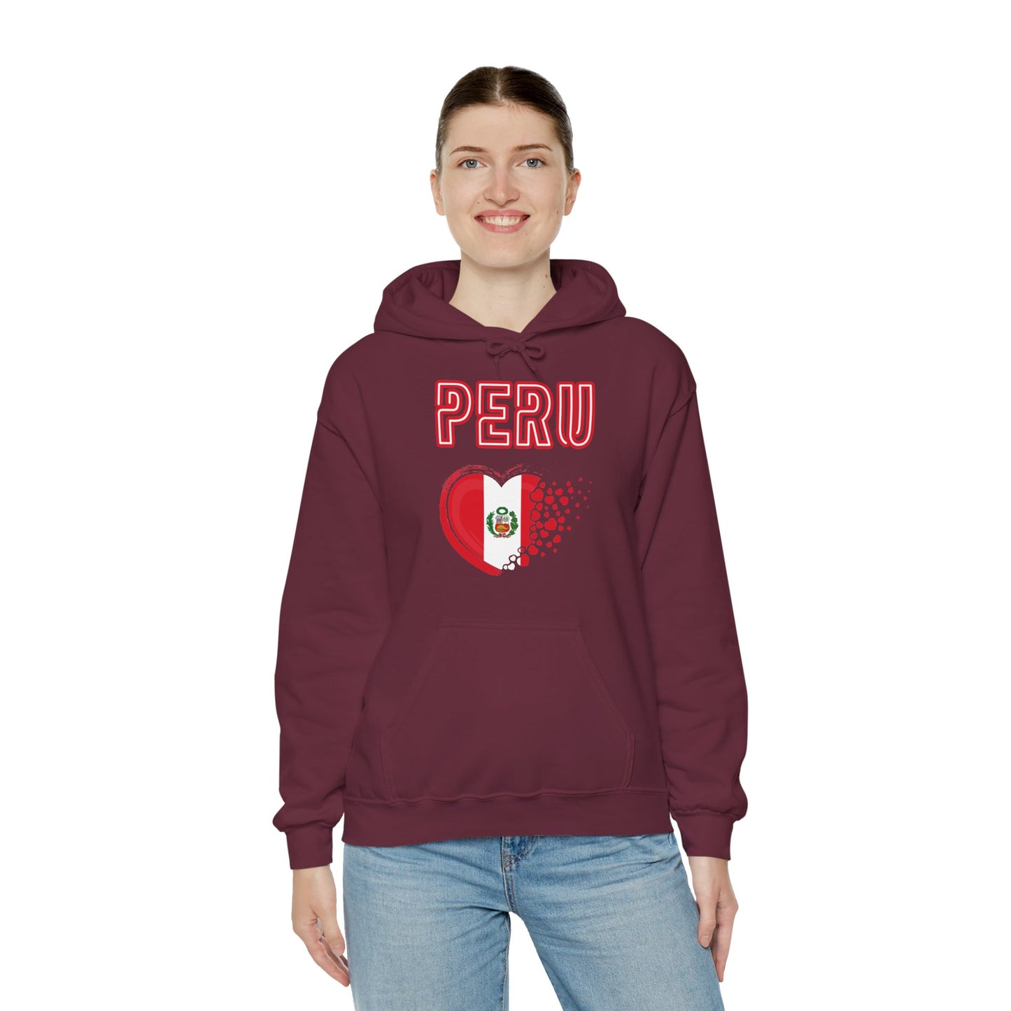 Best Peru Heart Flag Hoodie - Peruvian Pullover
