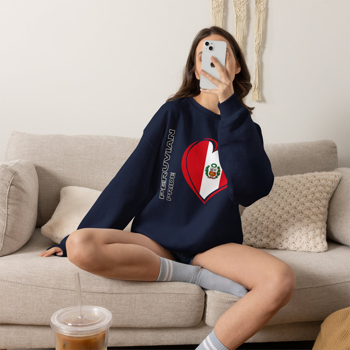 Copy of Best I Love Peru Sweatshirt - Andean Textile Crewneck Gift