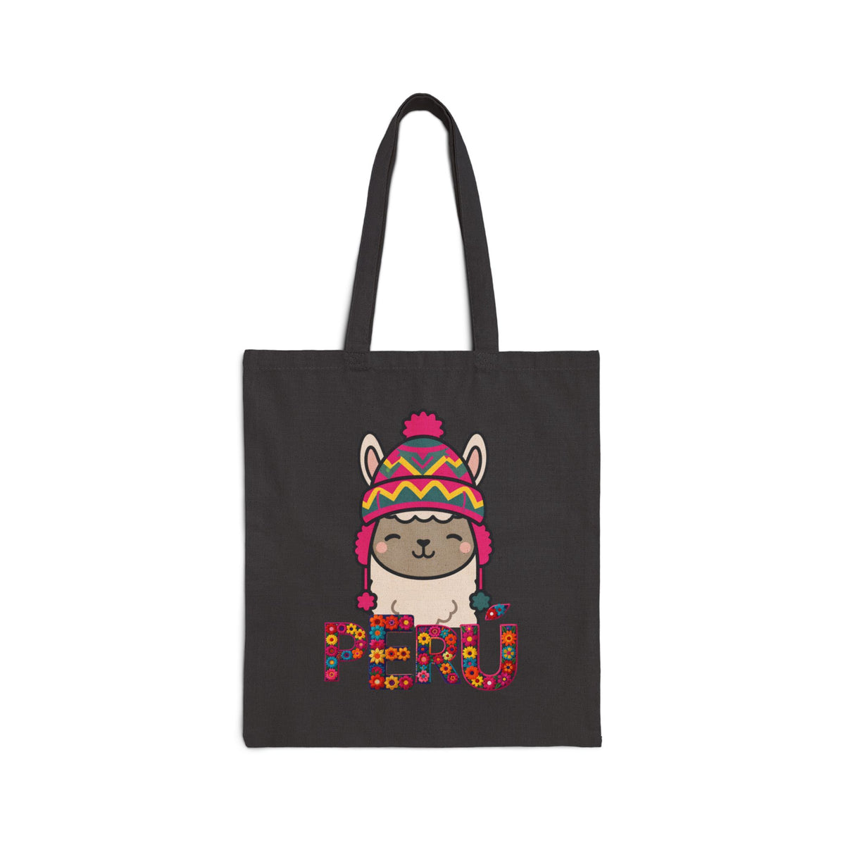 Best Peru Llama Chullo Canvas Tote Bag