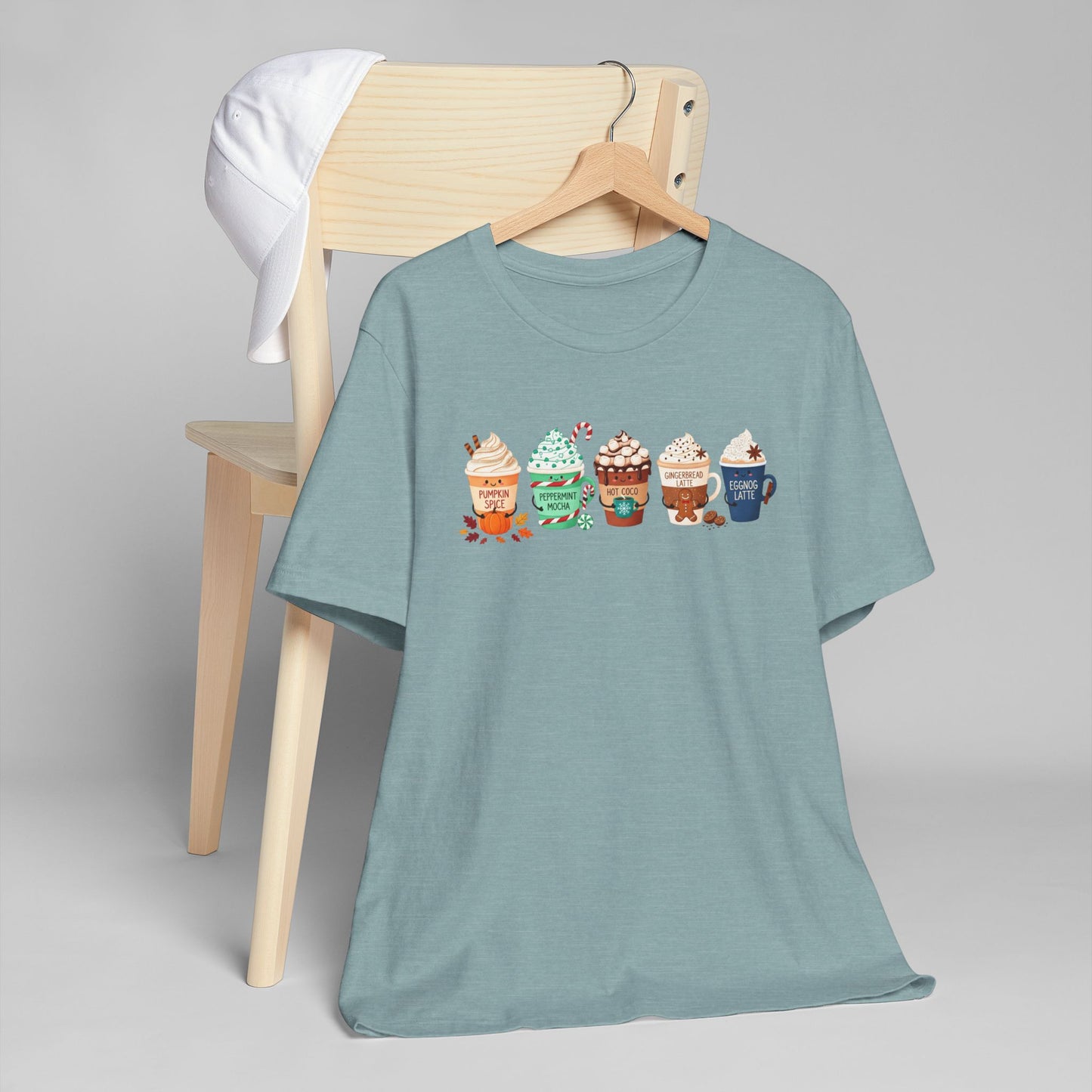 🎃☕ Seasonal Coffee Drinks T-Shirt USA | Holiday Coffee Tee