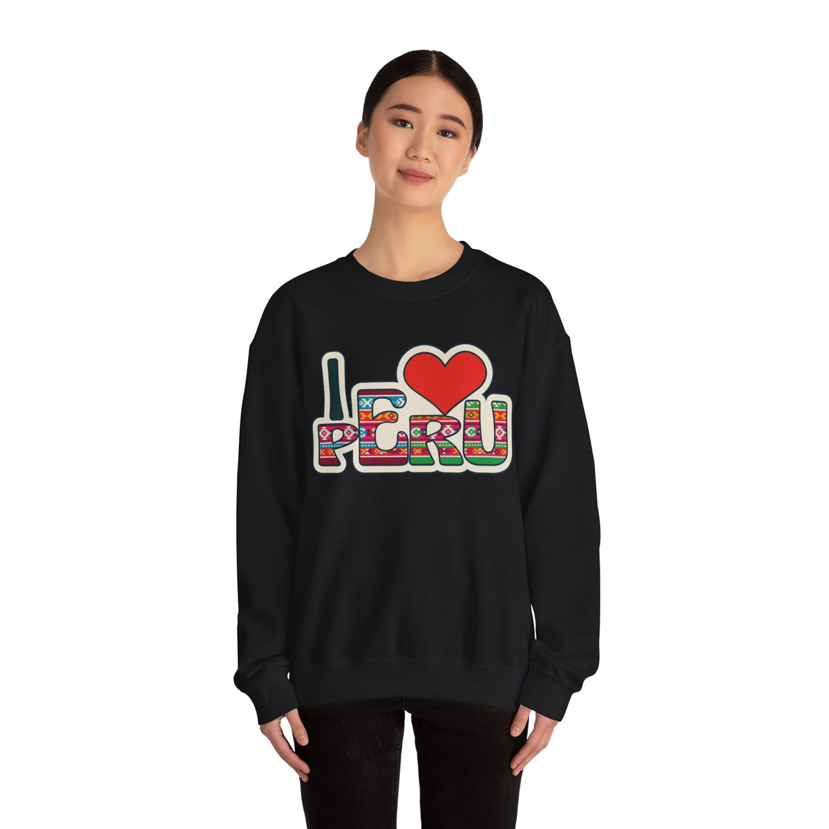 Best I Love Peru Sweatshirt - Andean Textile Crewneck Gift