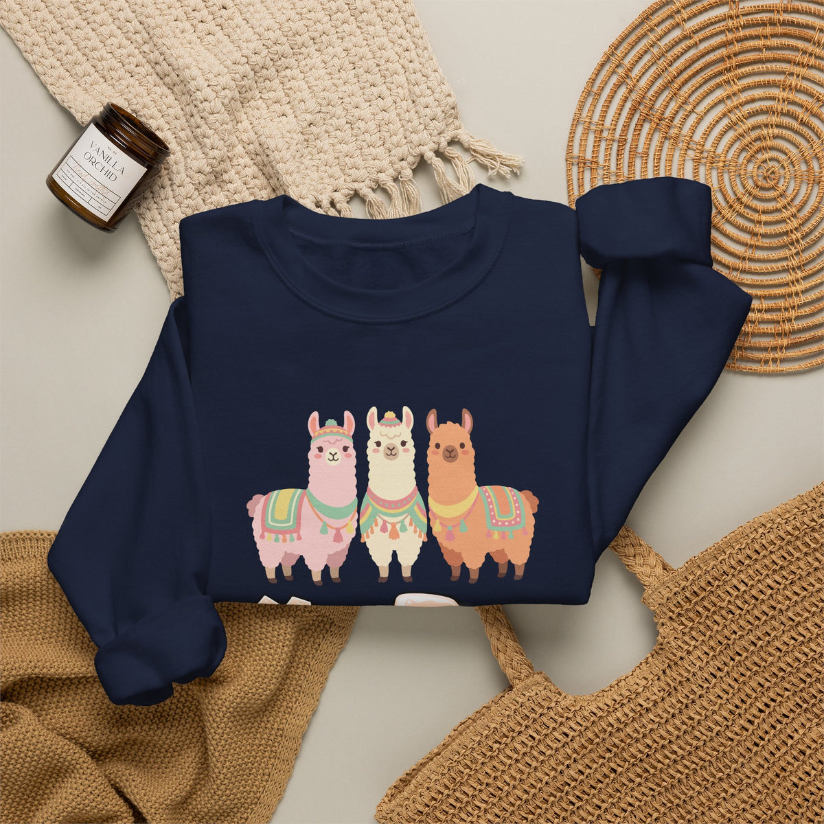 Best Pastel Llama Peru Sweatshirt - Cute Llamas Crewneck