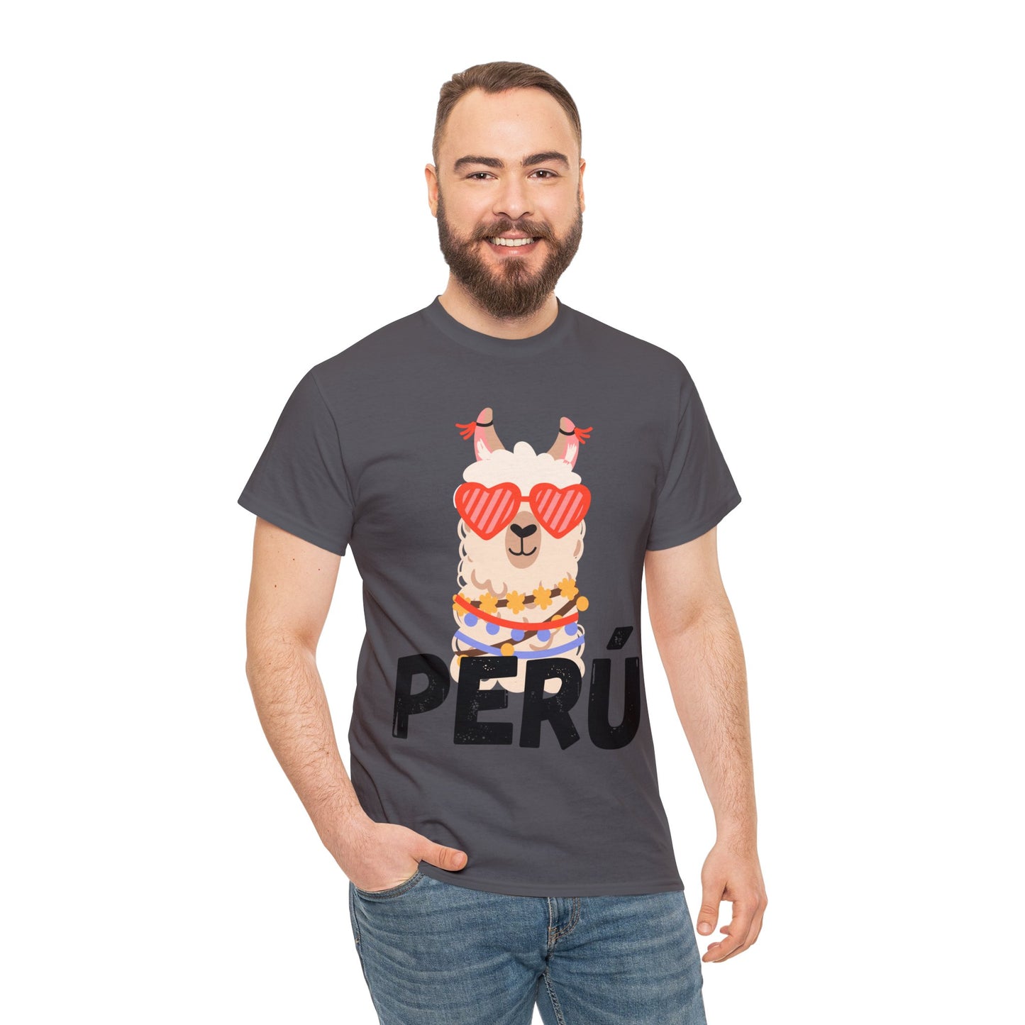 Peruvian Unisex T-Shirt "Llama Elegance"