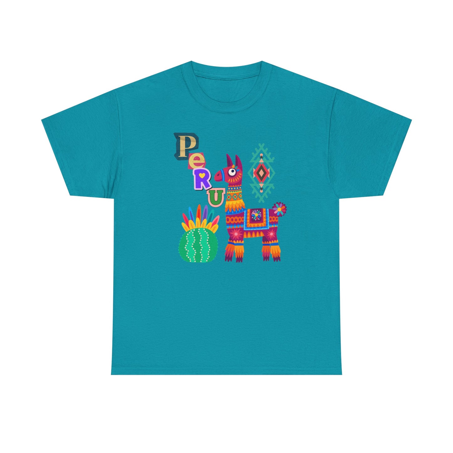 Best Peruvian Llama T-Shirt USA Colorful Peru Pride Unisex Te