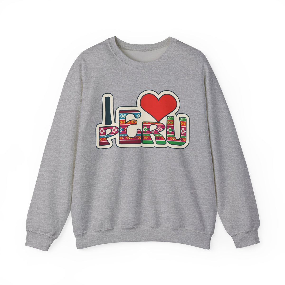 Best I Love Peru Sweatshirt - Andean Textile Crewneck Gift